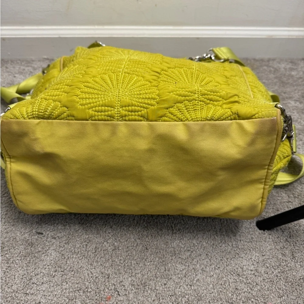 Petunia Pickle Bottom Boxy Backpack Diaper Bag Yellow Quilted